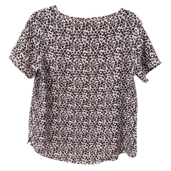 Cynthia Rowley 100% Linen Floral Short Sleeve Top Size Small - Picture 6 of 7